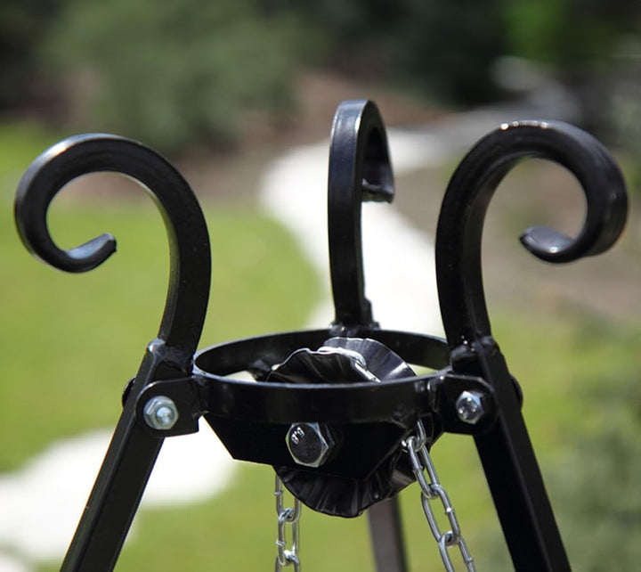 CookKing Stand-Grill Dreibein Grill massiv Edelstahlgitter 180cm 50cm Ø