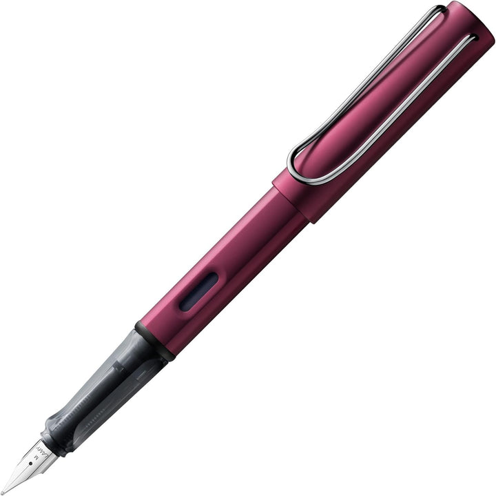 LAMY AL-star Füllhalter 029 – Füller aus Aluminium in der Farbe Dunkelviolett mit transparentem Grif