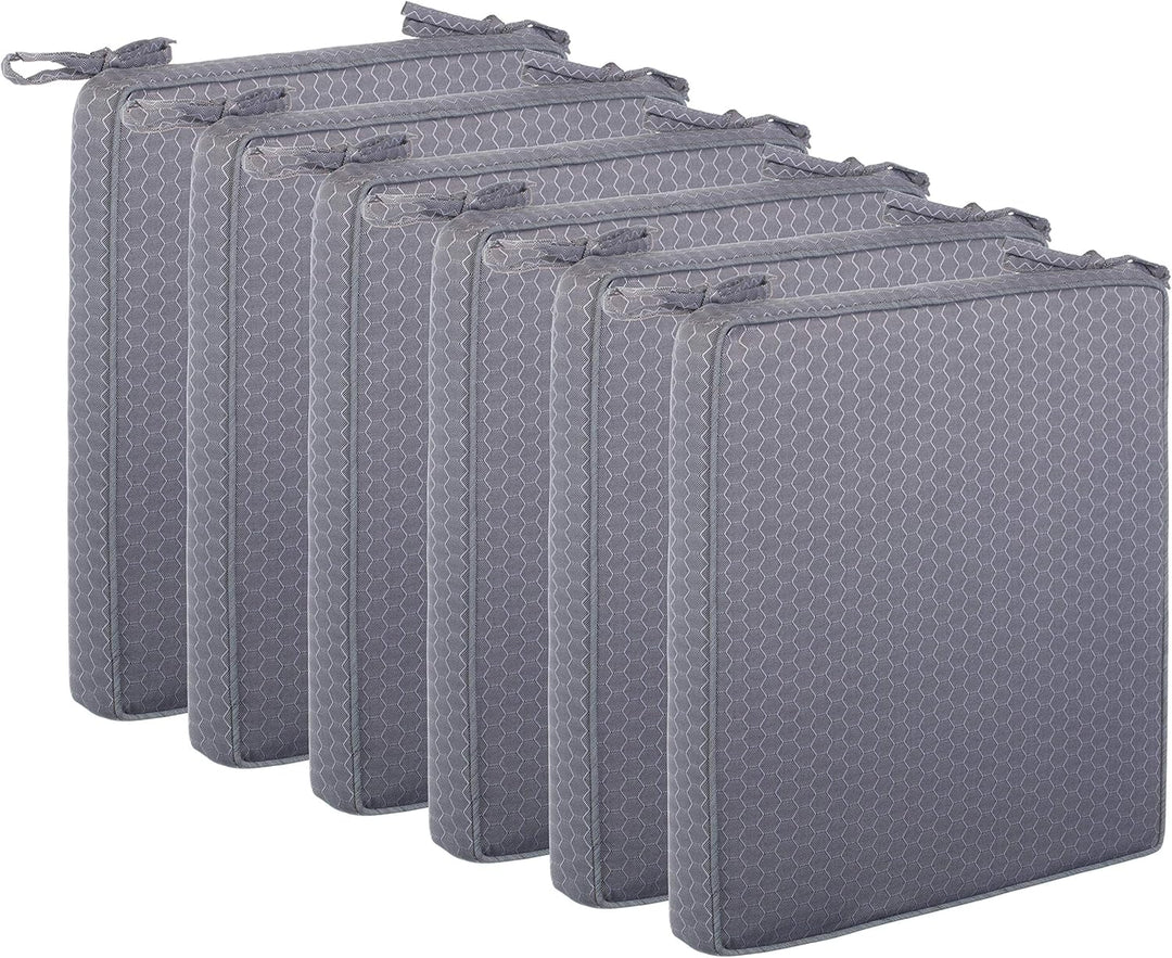 Brandsseller Outdoor Garten Sitzkissen Auflagen Kissen mit Paspel - Waben-Optik - Schmutz- und Wasse