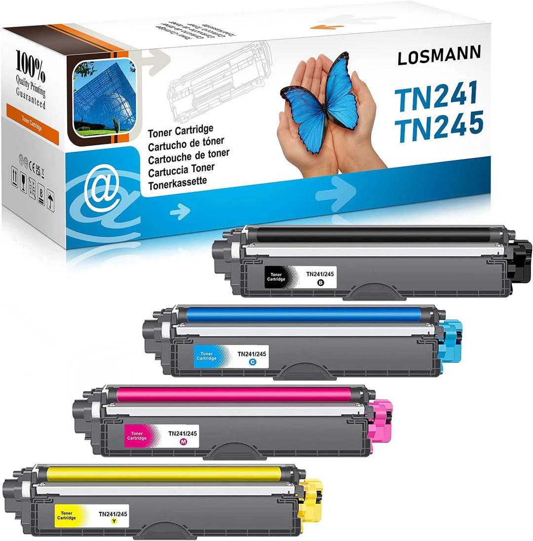 LOSMANN Toner Kompatibel für Brother TN-241 TN-245 für Brother DCP-9020CDW DCP-9022CDW MFC-9130CW MF