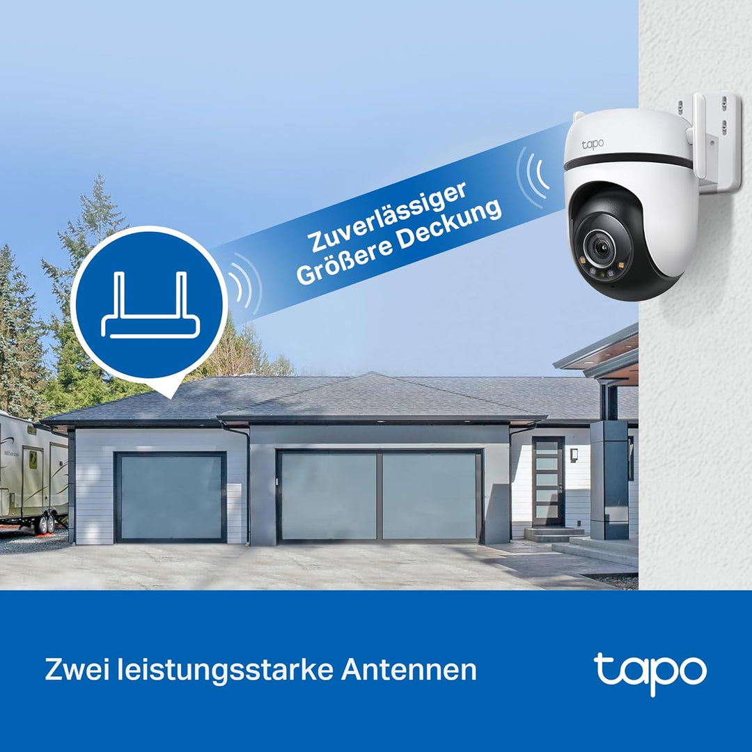TP-Link Tapo C520WS Überwachungskamera Aussen, Starlight Farbe Nachtsicht,360° Kamera , 2K 4MP, 2 le