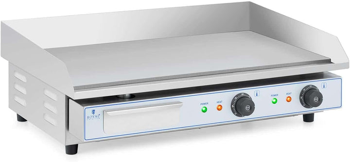 Royal Catering RC-EG001 Doppel Elektro Grillplatte 730 x 400 mm Glatt 2 x 2.200 W Griddleplatte Brat