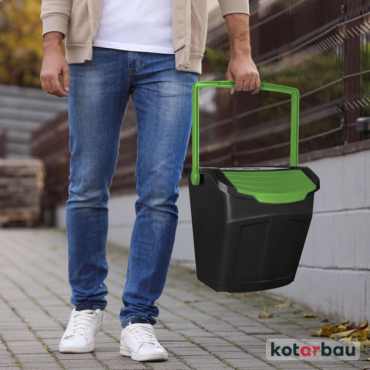 KOTARBAU® Mülltrennsystem Mülleimer Küche 1 Fach Abfalleimer Deckel Plastik Küchenabfalleimer Küchen