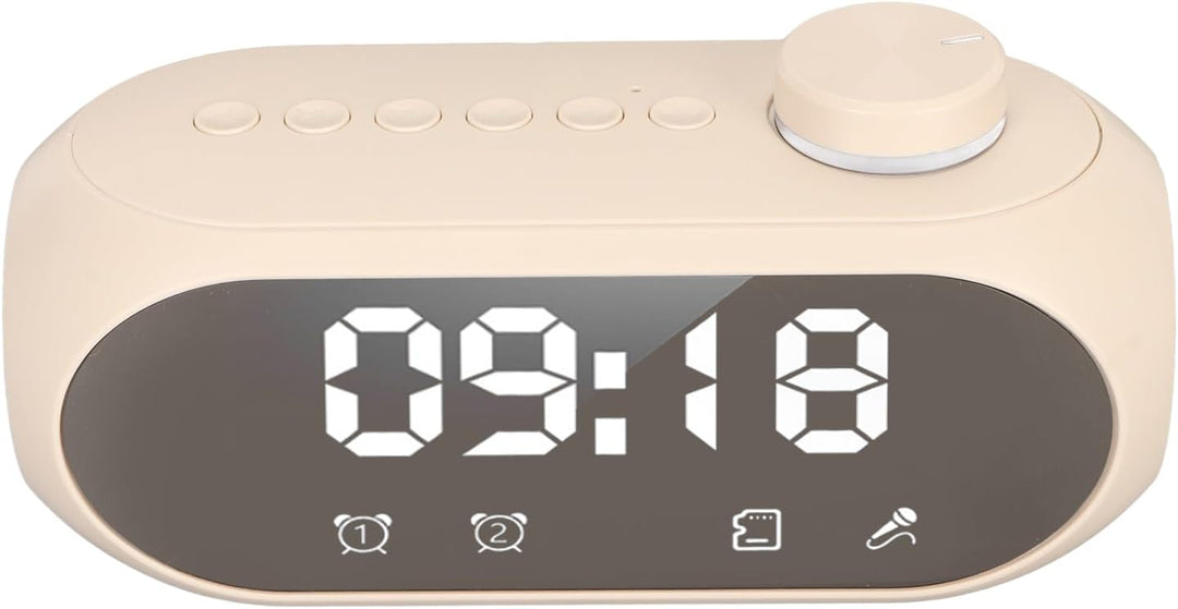 Digitaler Radiowecker für Schlafzimmer, Nachttisch-FM-Uhren mit Kabellosem Bluetooth-Lautsprecher, R