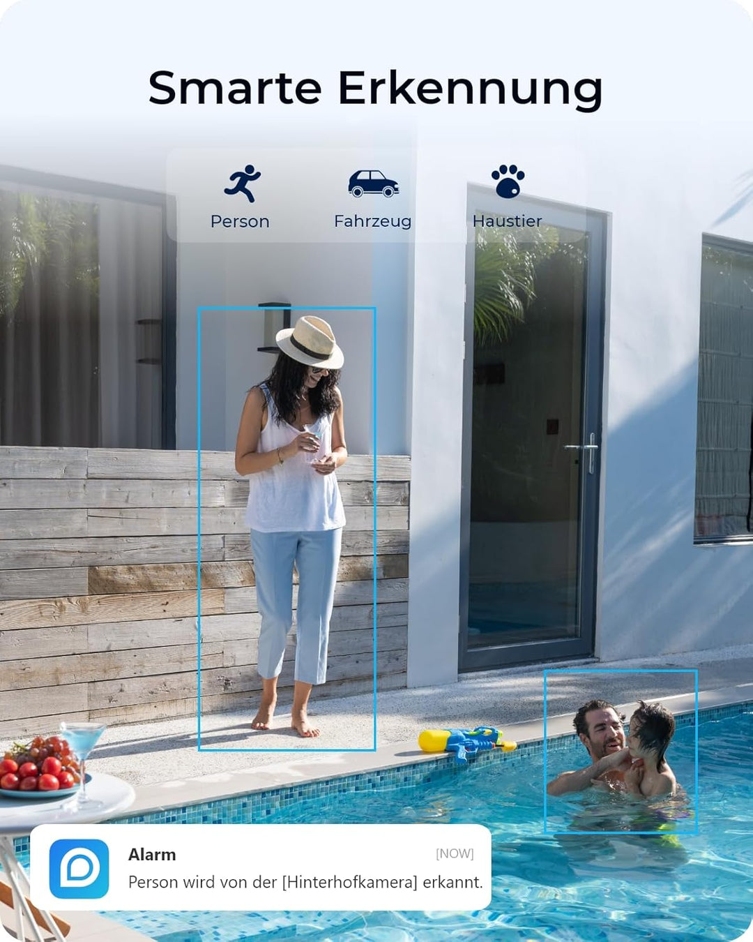 Reolink 4K Solar Überwachungskamera Aussen Akku mit 2,4&5GHz WiFi, WLAN Kamera Outdoor, 8MP Farbnach