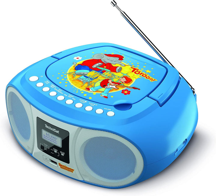 TechniSat DIGITRADIO 1990 Benjamin Blümchen Edition - Stereo-Boombox mit DAB+/UKW-Radio und CD-Playe