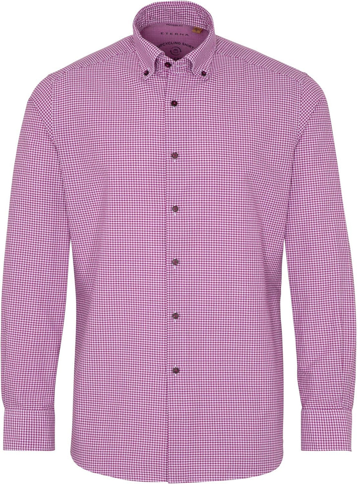 eterna Langarm Hemd Regular Fit Oxford kariert