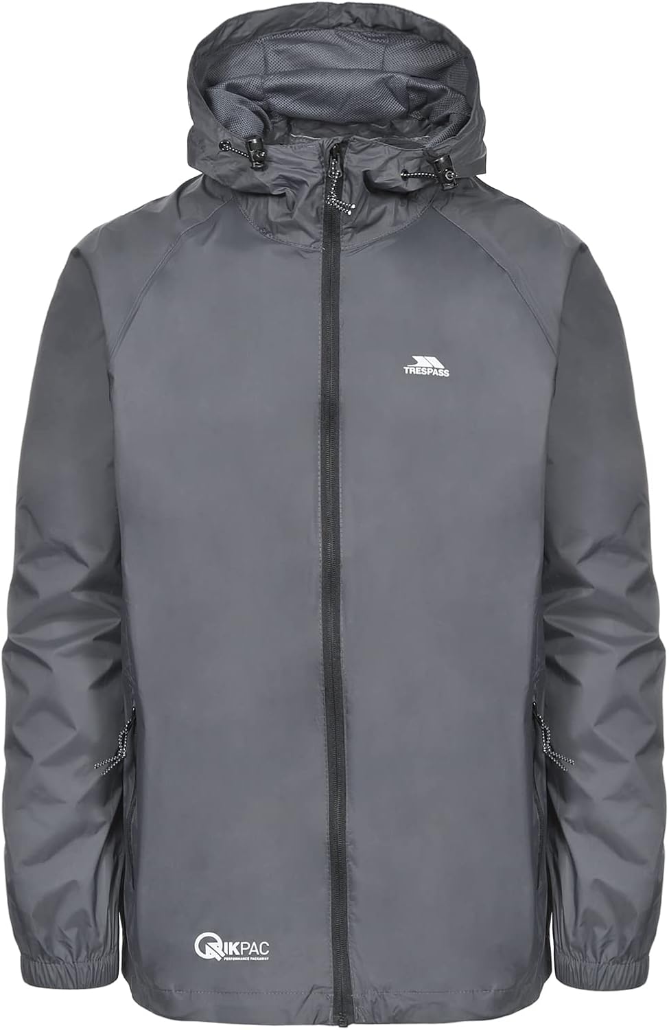 Trespass Unisex Erwachsene Qikpac Jacket Kompakt Zusammenrollbare Wasserdichte Regenjacke 3XS Grau (
