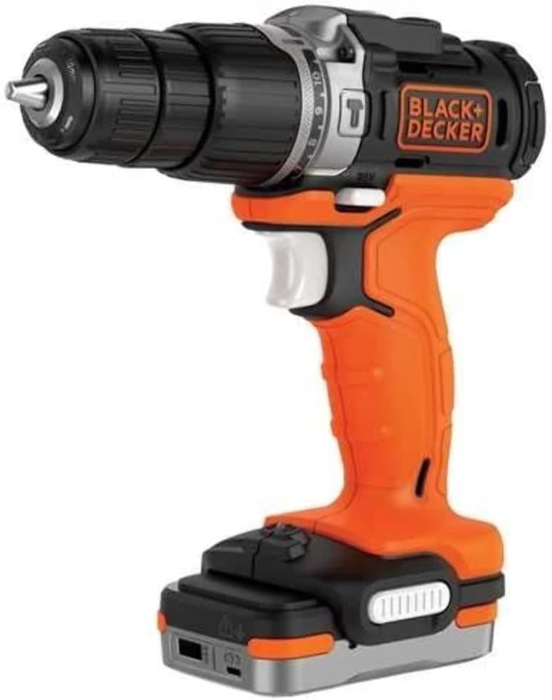 BLACK+DECKER Akku-Schlagbohrmaschine – 1 Akku – Ladegerät im Lieferumfang enthalten – 12 V BDCHD12S1