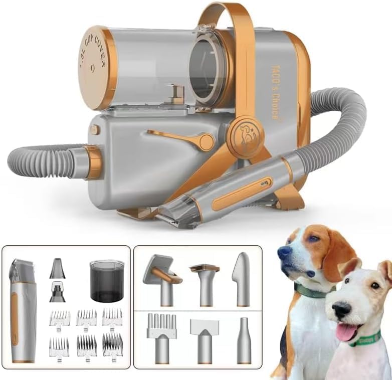 TACO's Choice 3-in-1 Pet Professional Pflege Vakuum, Trockner und Clipper Pflege Werkzeuge für Hunde