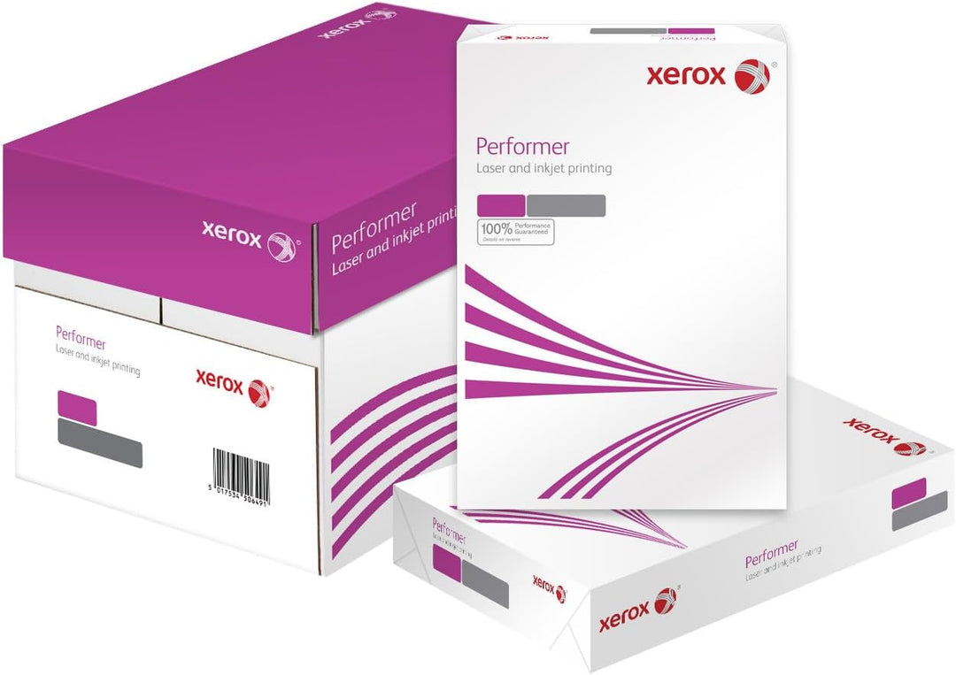 Xerox Performer Multifunktions-Papier, 80 g m², A4, 1 Karton, 5 Packungen, 2.500 Blatt 003R90649 Wei