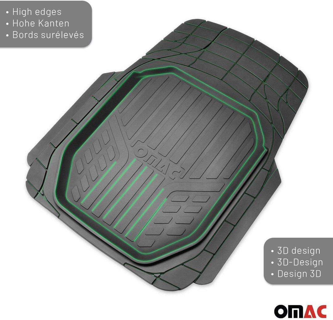 Fussmatte Gummimatten Universelle Kompatibilität Allwetter Hoher Rand Antirutsch Schwarz