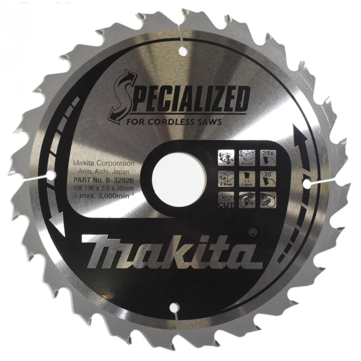 Makita Specialized Saegeblatt, 190 x 30 mm, 24Z, B-32926