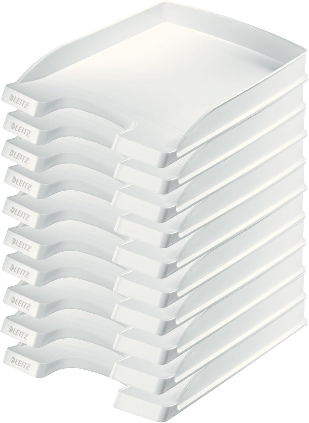 Leitz Briefkorb Flach A4, 10er Pack, Ideal für die Ablage und Organisation von A4 Unterlagen, Stapel