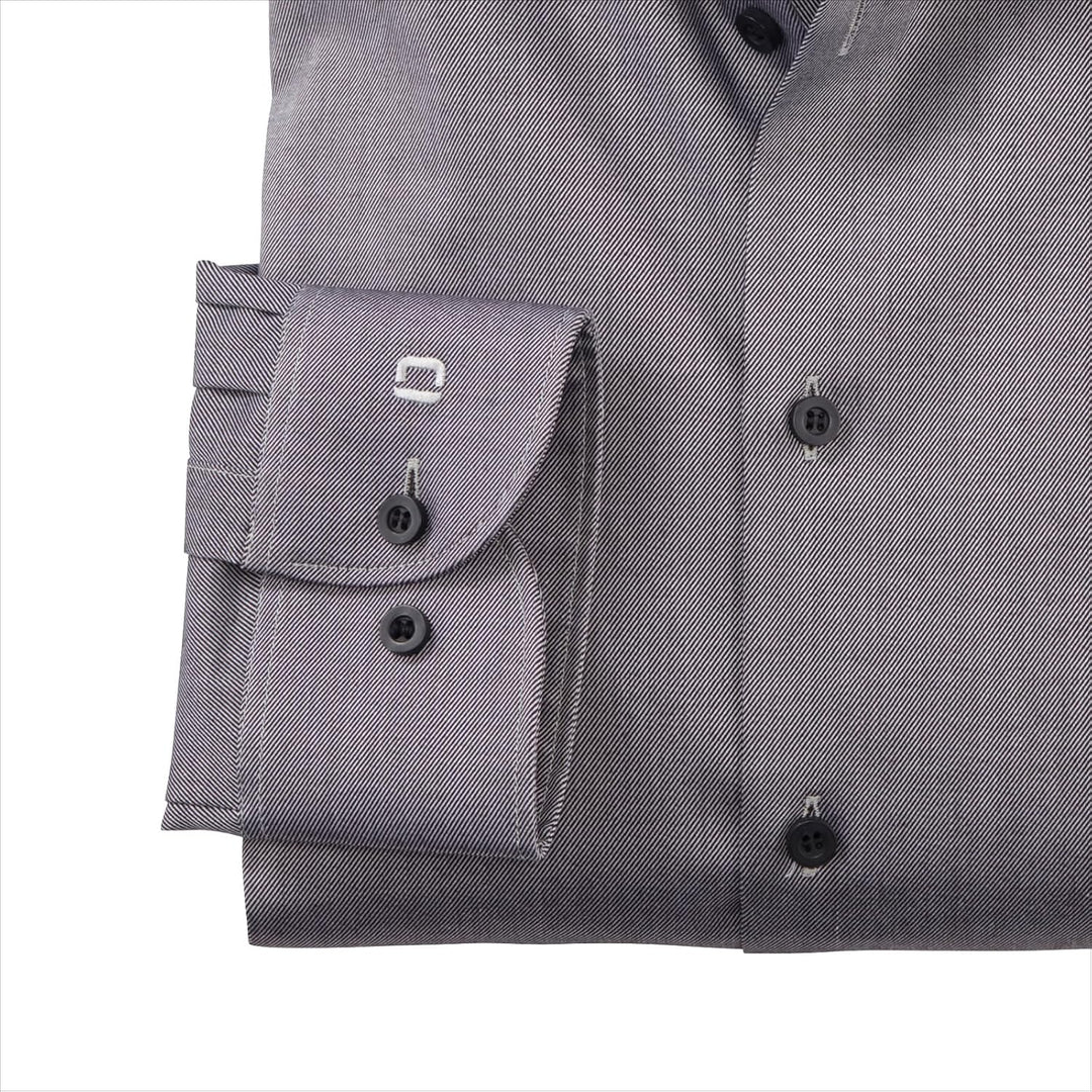 OLYMP Herren Businesshemd Langarm Level Five,Twill,Body fit,Modern Kent 45 Graphit 69, 45 Graphit 69
