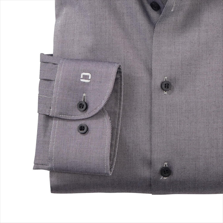 OLYMP Herren Businesshemd Langarm Level Five,Twill,Body fit,Modern Kent 45 Graphit 69, 45 Graphit 69