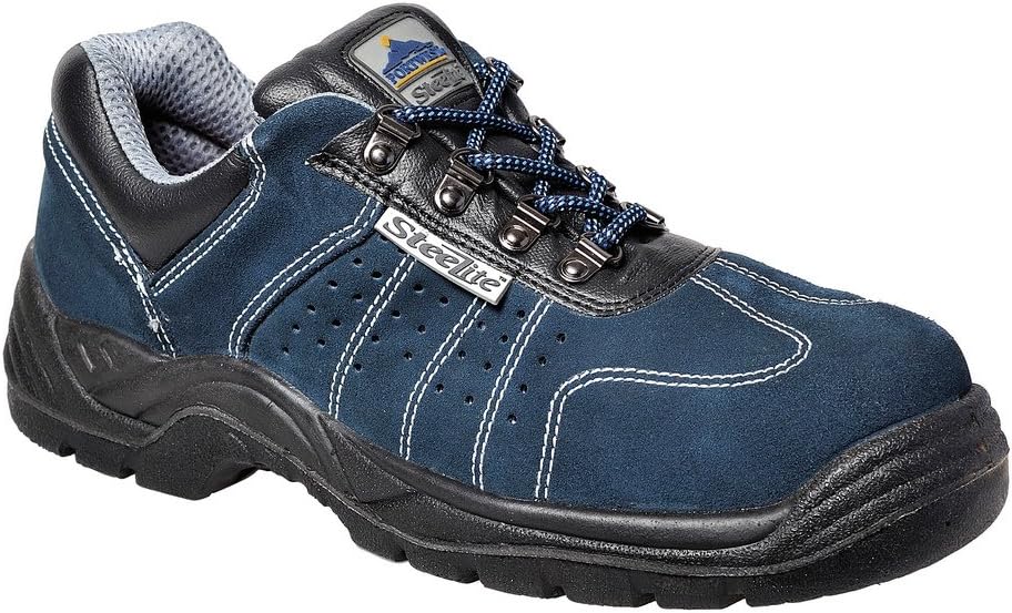 Portwest Steelite perforierter Trainer S1P, Grösse: 43, Farbe: Blau, FW02BLU43 Blau 43 EU, Blau 43 E