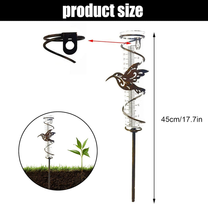 HOMURY Garten Regenmesser Glas Niederschlagsmesser Regenmesswerkzeuge Regenmesser Litermesser Regenm