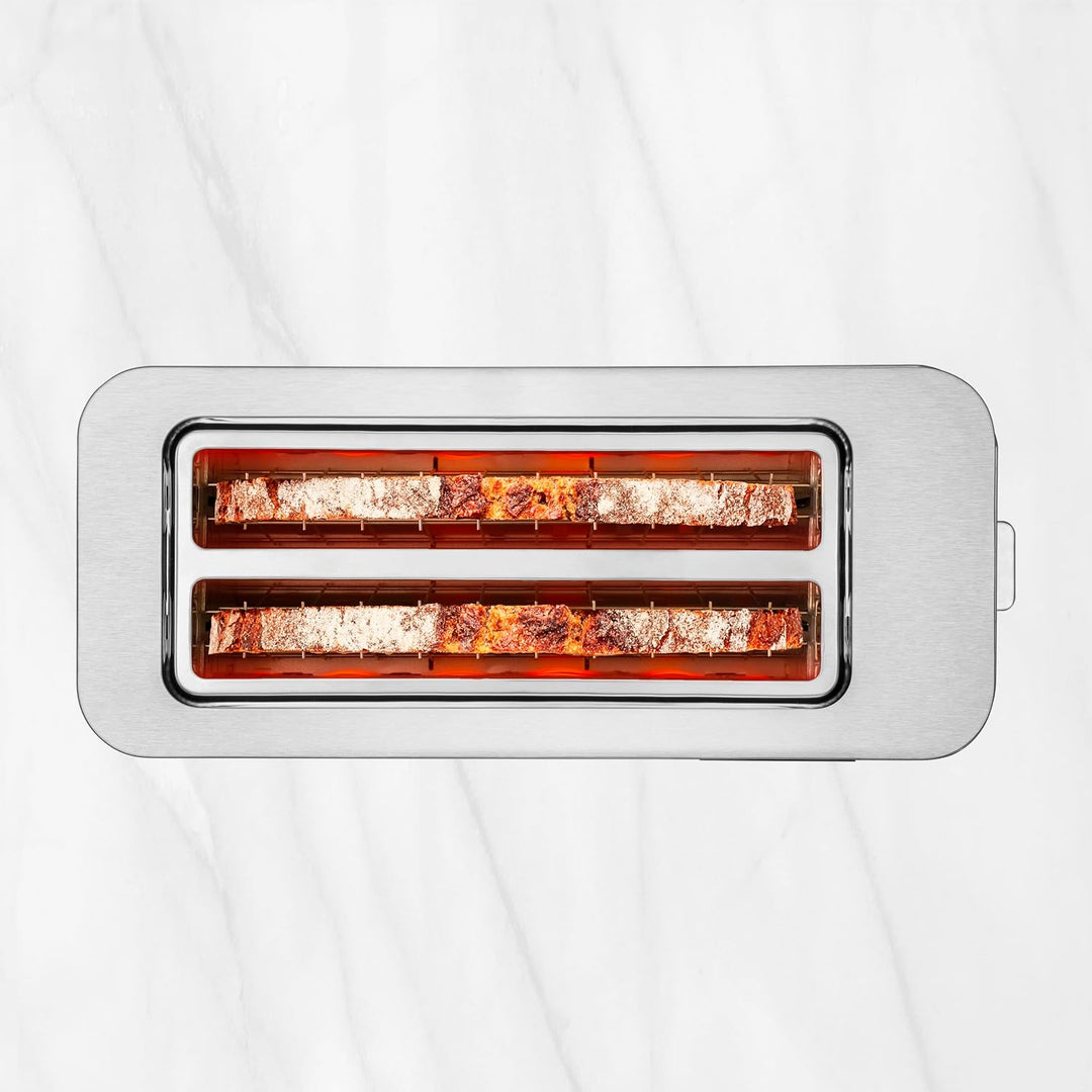 Ufesa Duo Plus Delux Toaster 2 Scheiben aus Edelstahl, LCD-Digitalbildschirm, 1400 W, Toaster Langsc