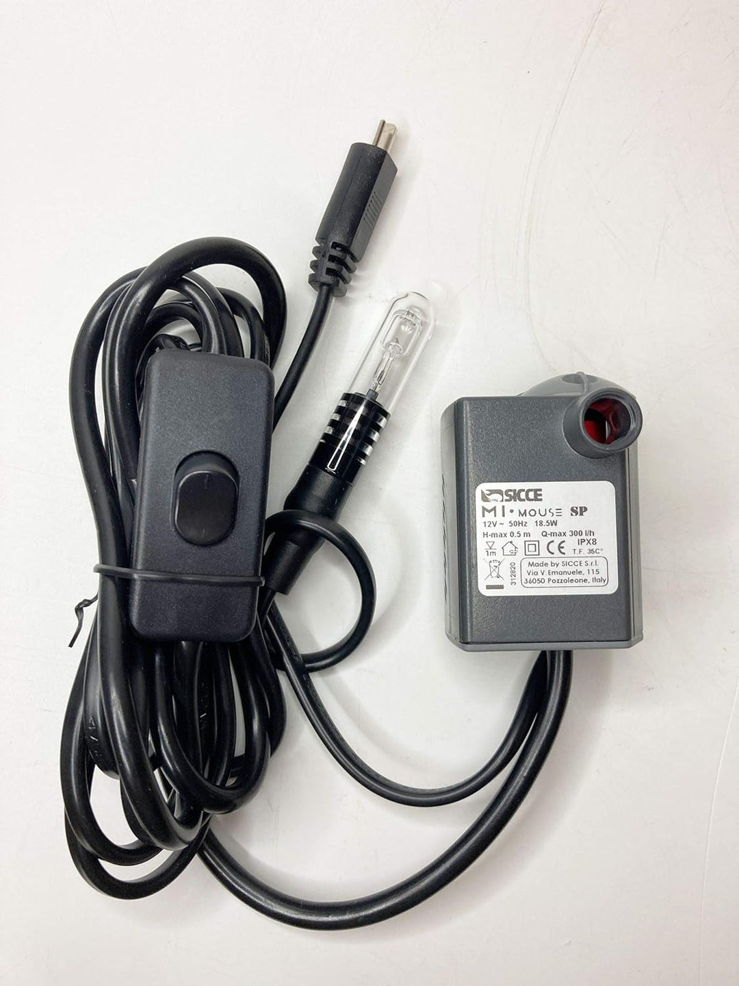 Sicce MiMouse Spotty Wasserpumpe (18,5 W, 300 l/h, 0,50 Förderhöhe), hochwertige Qualitätspumpe aus