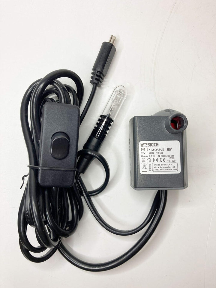 Sicce MiMouse Spotty Wasserpumpe (18,5 W, 300 l/h, 0,50 Förderhöhe), hochwertige Qualitätspumpe aus