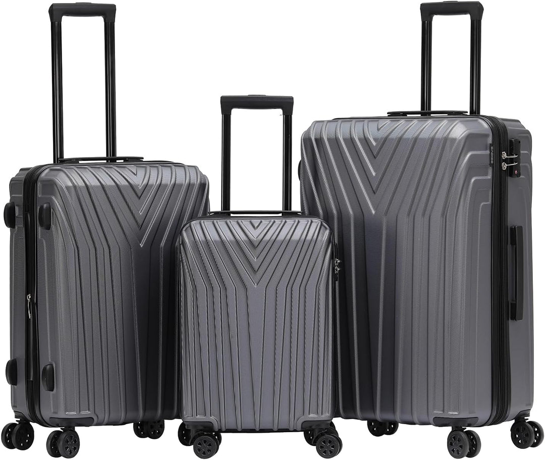 BEIBYE Kofferset Rollkoffer Koffer Hartschale,TSA Schloss, Zwillingsrollen, Erweiterung (Businessgre