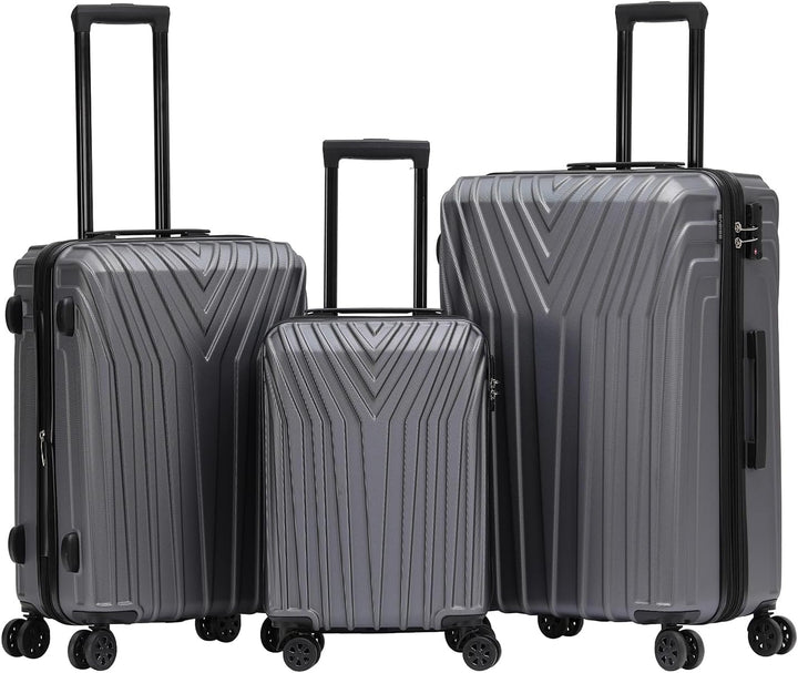 BEIBYE Kofferset Rollkoffer Koffer Hartschale,TSA Schloss, Zwillingsrollen, Erweiterung (Businessgre