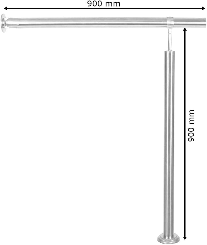Edelstahl Handlauf Treppengeländer Geländer für Treppe Treppen mit Wandhalter seitliche Montage Wand