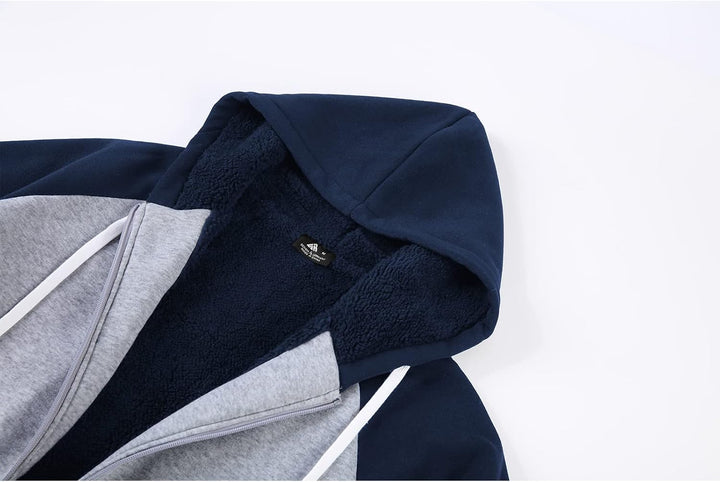 LLdress Sweatjacke Damen Fleecejacke mit Kapuze Hoodie für Frau Basic Kapuzenjacke mit Reissverschlu