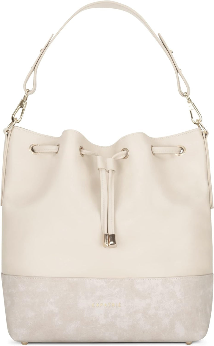 Expatrié Beuteltasche Damen - Sarah Medium - Handtasche aus Veganem PU Leder - Umhängetasche für Cit