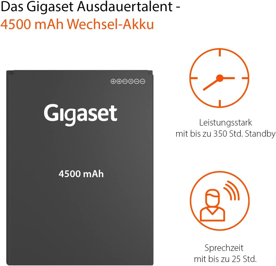 Gigaset Smartphone-Akku - passend für GS5 und GS5 LITE - 4500 mAh - verwendbar als Wechsel- oder Ers