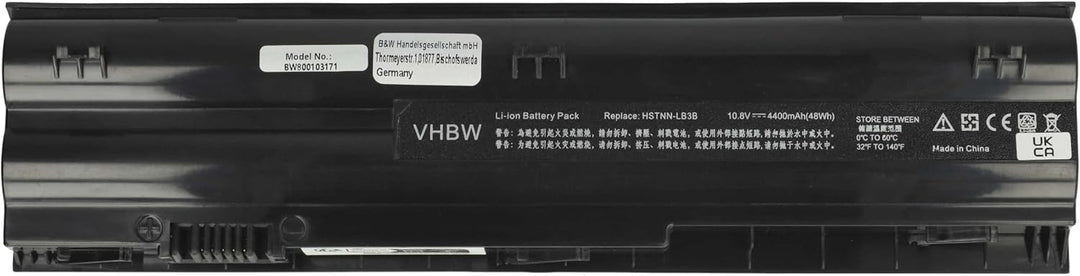 vhbw Akku Ersatz für HP 646657-241, 646657-251, 646755-001, 646757-001, HSTNN-DB3B, HSTNN-LB3B für N