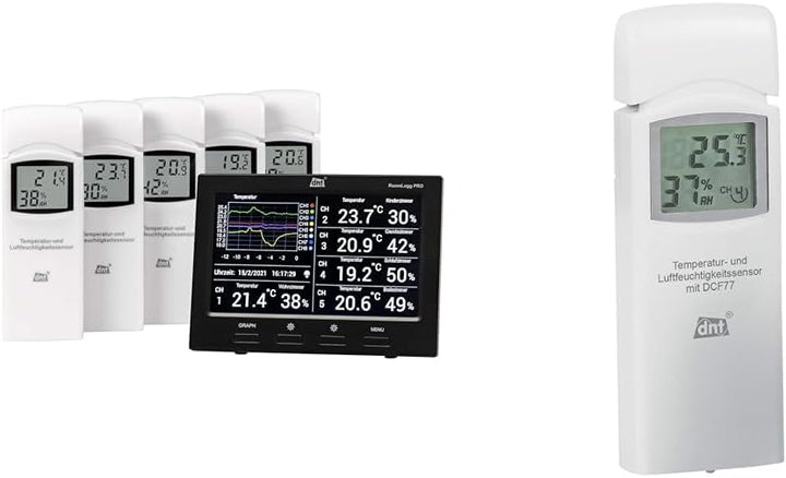 dnt Raumklimastation RoomLogg PRO + Zusatz-Thermo-/Hygrosensor Raumklimastation & Zusatzsensor, Raum