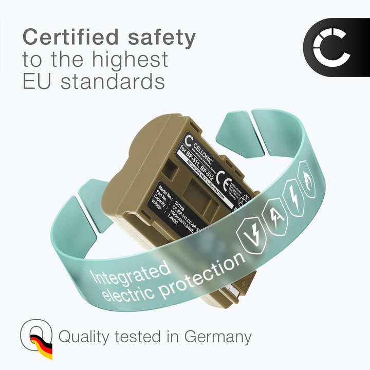 CELLONIC 2X Kamera Ersatzakku BP-511,-512,-514,BP-508 für Canon EOS 5D EOS 50D, EOS 40D, EOS 30D 300