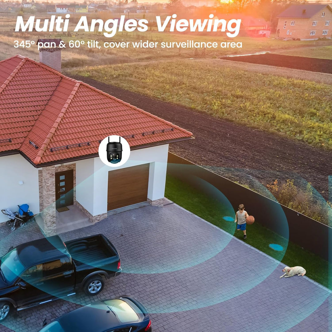 Cinnado überwachungskamera aussen akku solar - 2K kamera überwachung aussen wlan kabellos solarpanel