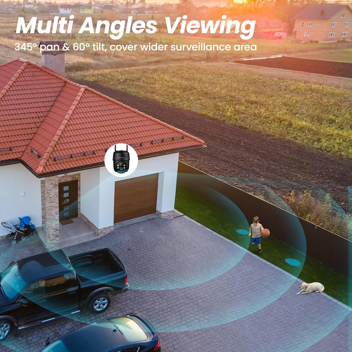 Cinnado überwachungskamera aussen akku solar - 2K kamera überwachung aussen wlan kabellos solarpanel