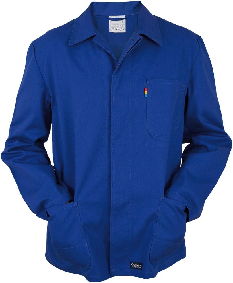 Carson Classic Workwear Arbeitsjacke aus reiner Baumwolle, 1 Stück, 48, royal, KTH709J.A