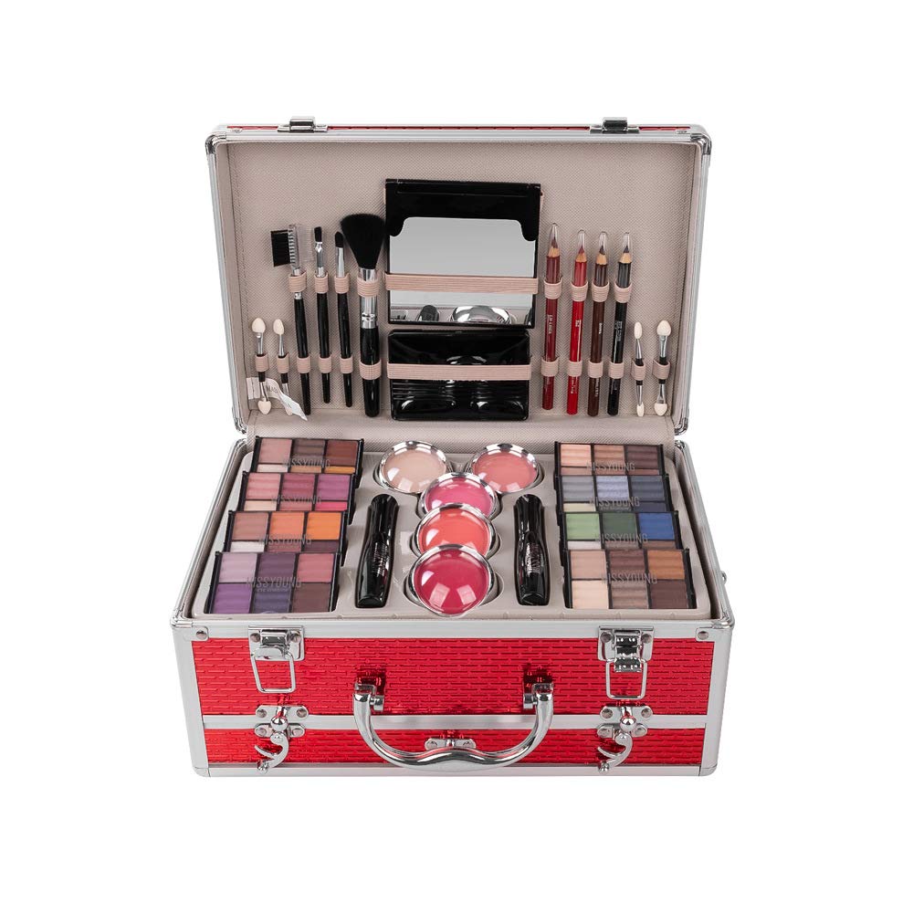 CHSEEO Schmink Geschenkset Make-Up Set Kosmetik Makeup Paletten Schminkkoffer Schminke für Gesicht,