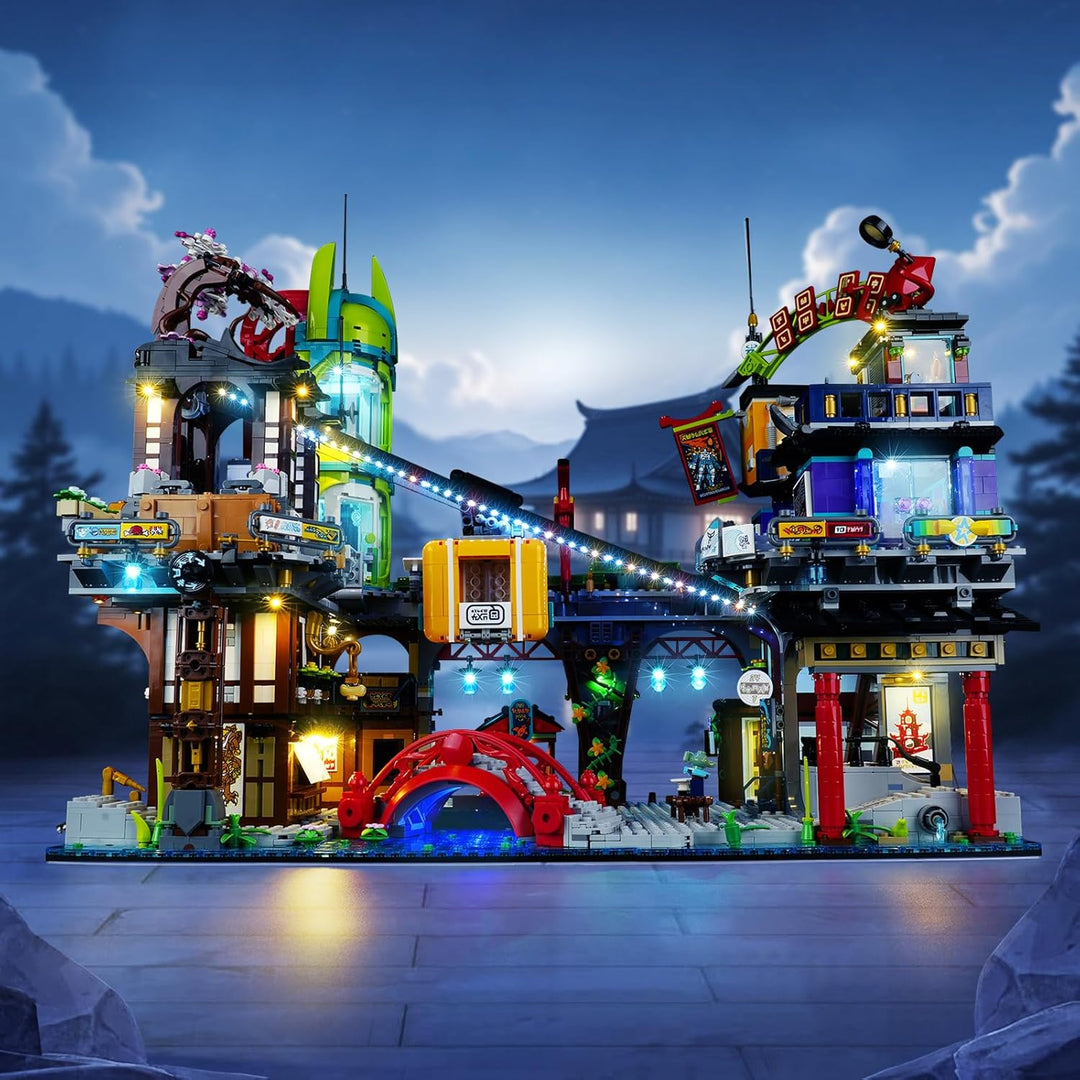 cooldac LED Licht Set für Lego 71799 Ninjago City Markets, Fernbedienung Licht Set Kompatibel mit Le