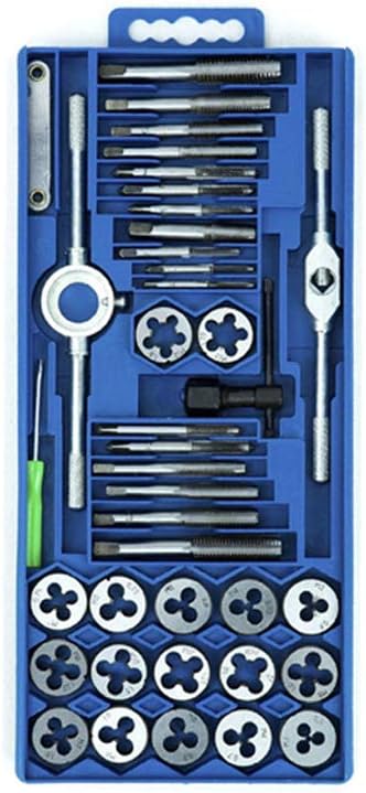 HENGMEI 40 teilig Gewindeschneidsatz Gewindeschneidwerkzeug-Satz Fein Gewinde Schneider Bohrer Werkz