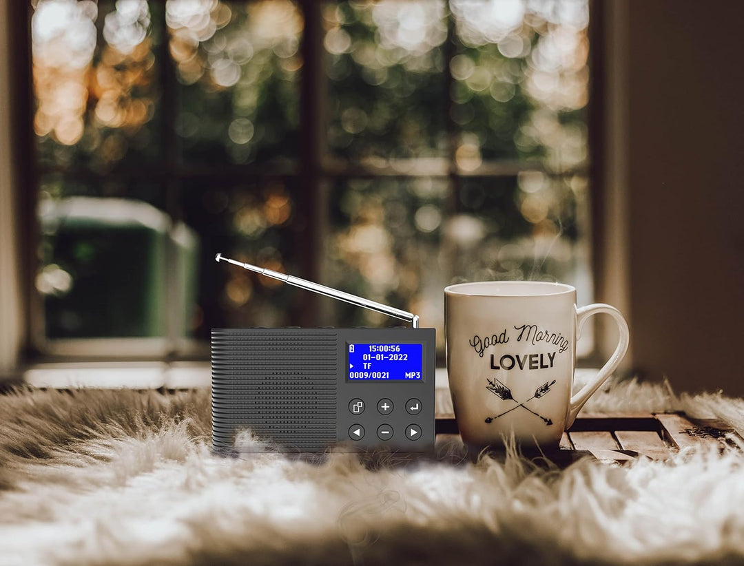 YaakinComp K3 Tragbares Radio, DAB/DAB+ Digital, FM-Radio, Bluetooth, MP3-Player, wiederaufladbarer