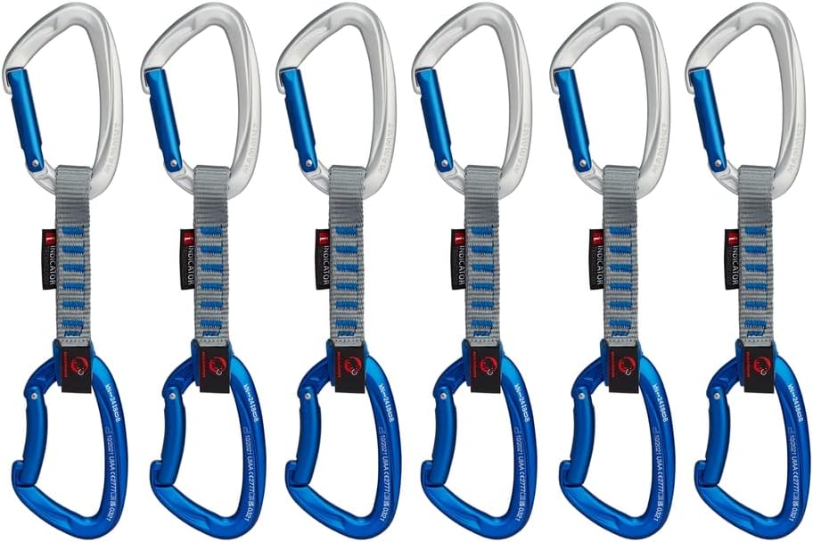 Mammut Crag Keylock 10 cm Indicator 6-Pack Quickdraws silver-ultramarine 10 cm, silver-ultramarine 1