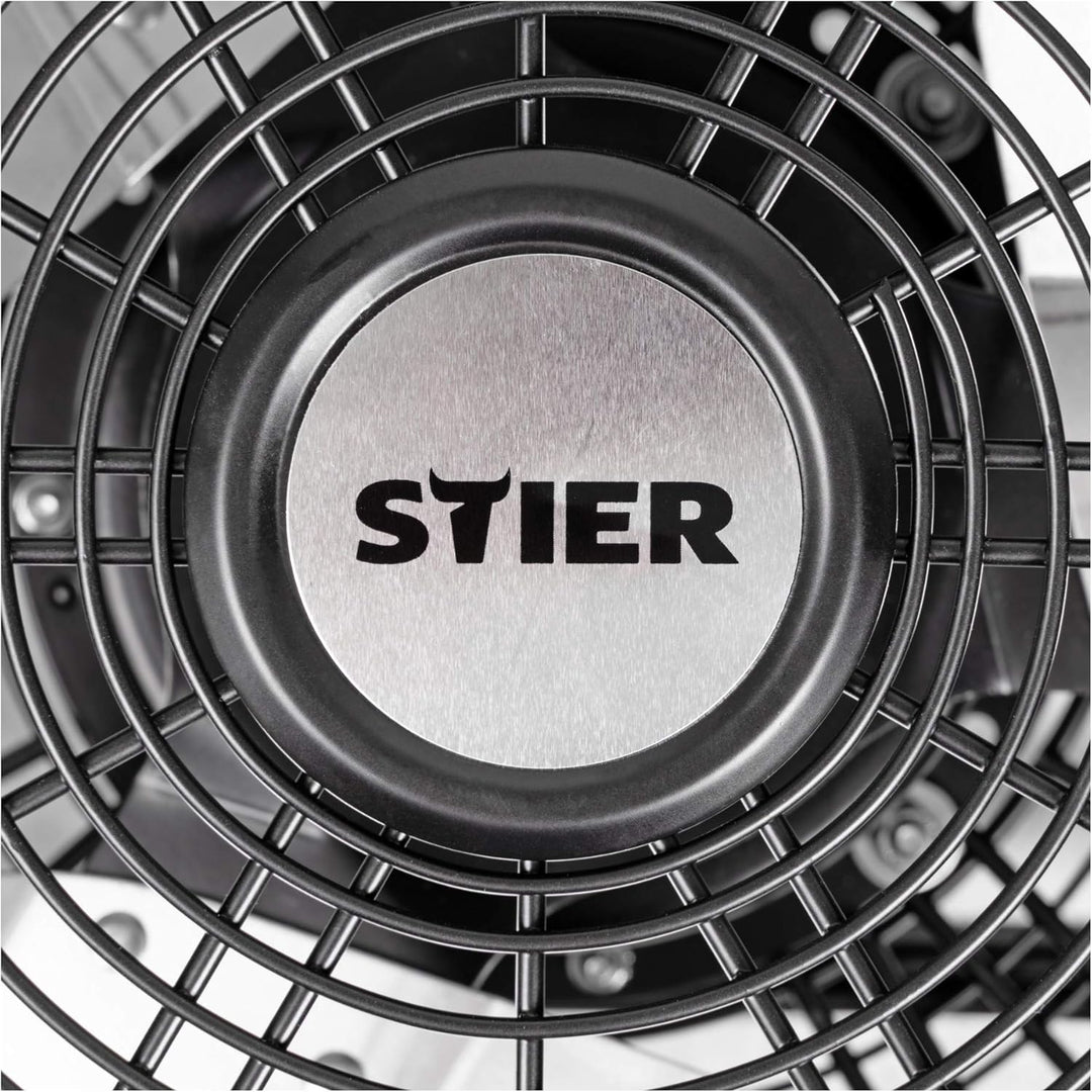 STIER Trommelventilator Bodenventilator, fahrbar, 330W, Ø600mm, Windmaschine, Industrieventilator, H