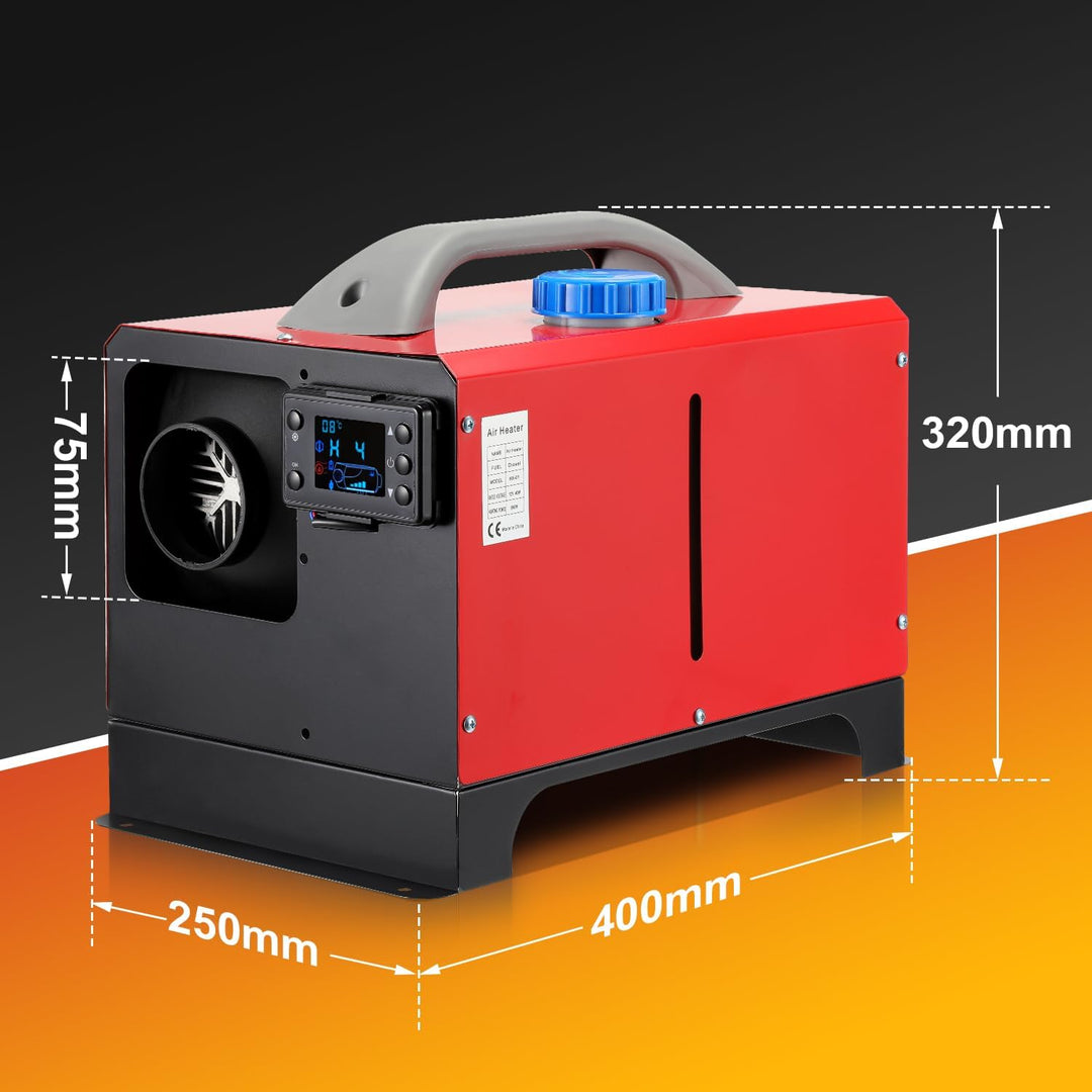 Randaco Standheizung Diesel, All in One 8KW 12V Diesel Lufterhitzer, Luft Dieselheizung mit LCD Moni