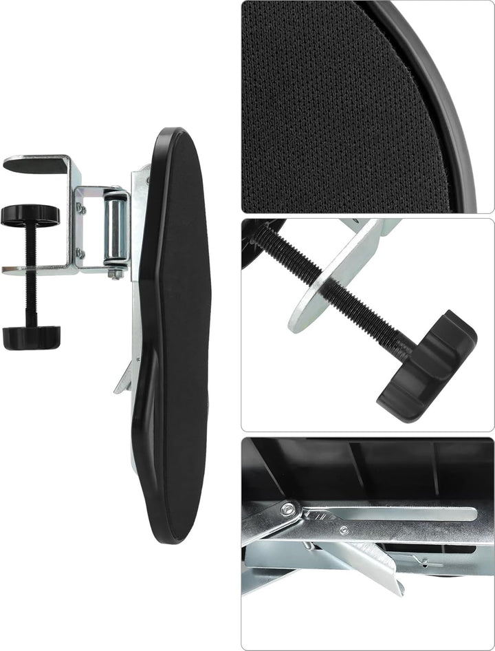 QWORK® Drehbarer Armlehnen Polster, Tischverlängerung Schreibtisch-Verlängerung für Armlehnenstütze