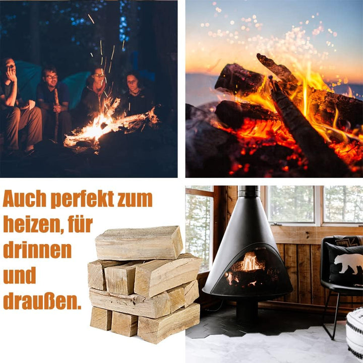 Buche Smoker Holz Räucherholz Brennholz 10 kg Buchenholz ohne Rinde 25 cm Kaminholz Smoke Feuerholz