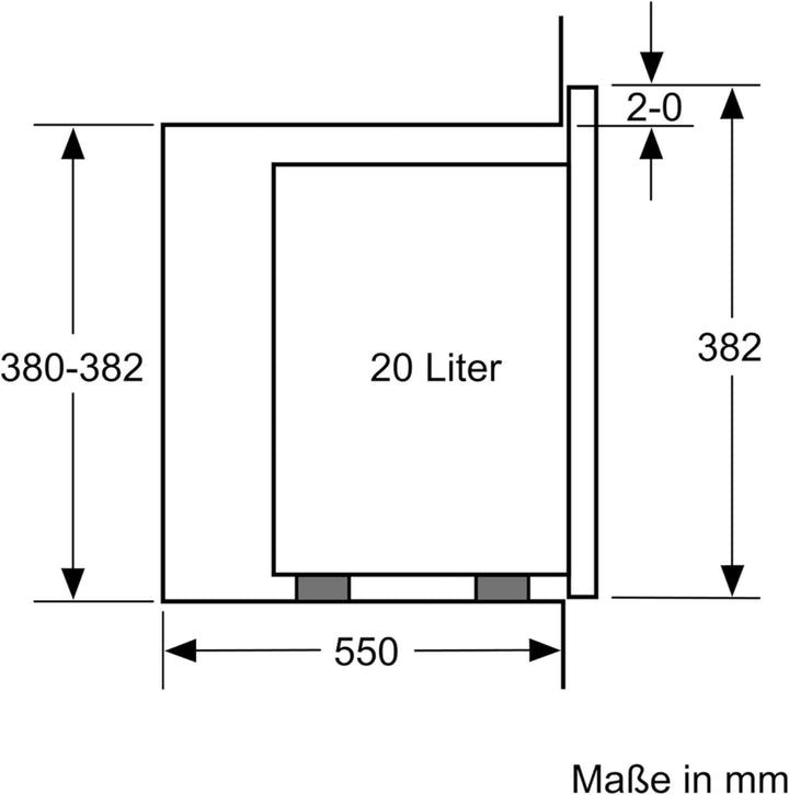 Siemens BF525LMB1 iQ500, Einbau-Mikrowelle, 59 x 38 cm, 800W, 20L Garraum Edelstahl, 25,5 cm Drehtel