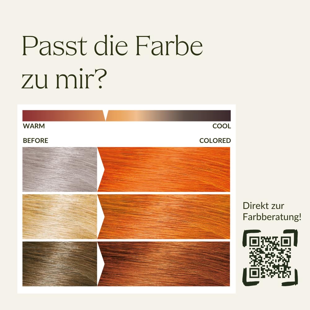 khadi KUPFER Pflanzenhaarfarbe, Haarfarbe Kupfergold bis Kupferrot, Naturhaarfarbe 100% pflanzlich,