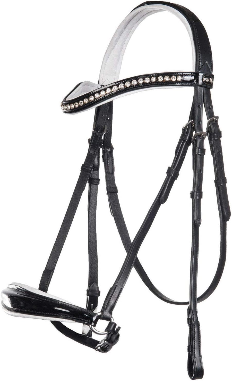 HKM Trensenzaum Carolin schwarz/weiss Pony, schwarz/weiss Pony
