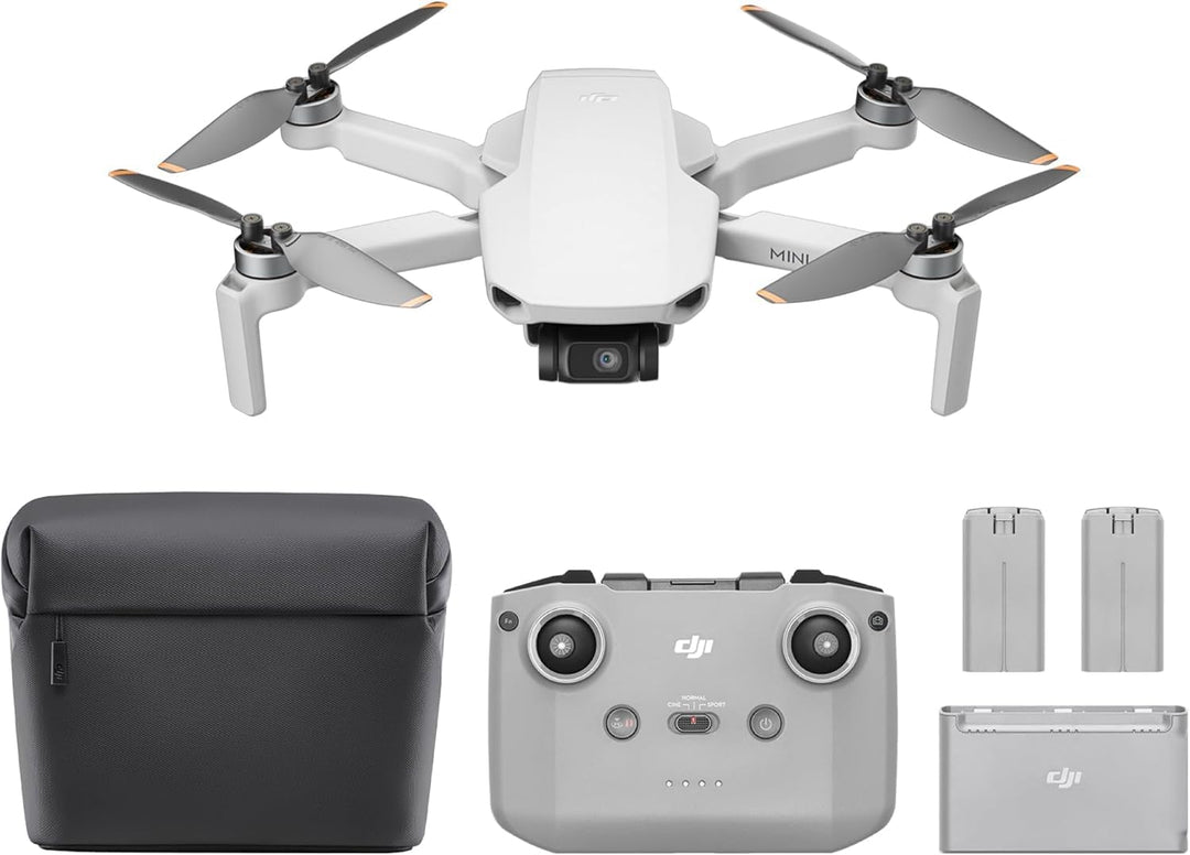 DJI Mini 4K Fly More Combo, Drohne mit 4K UHD Kamera für Erwachsene, unter 249 g, 3-Achsen Gimbal St